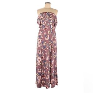 Coco Avante Off the Shoulder Maxi Rose Floral Dress, M